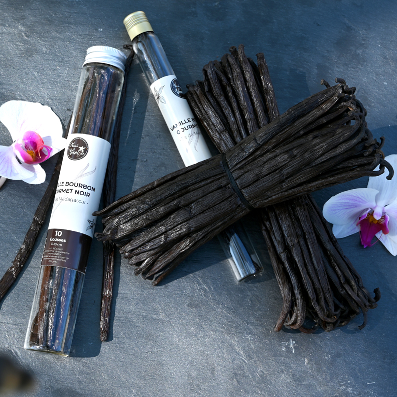 10 GOUSSES DE VANILLE BOURBON DE MADAGASCAR Ninah Vanilla